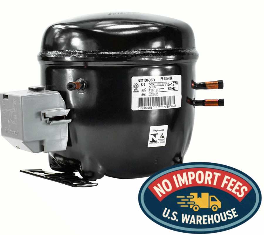 Genuine Embraco FF8.5HBK Refrigeration Compressor R134A Fridge Cooler Motor
