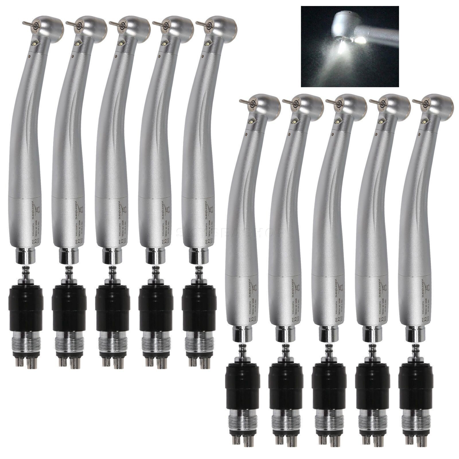 Large Torque Dental High Speed Handpiece LED/No-LED & 4-Hole Coupler NSK Style