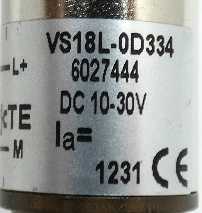 Sick Sensick VS18L-0D334 6027444 10-30VDC Throughbeam Photoelectric Sensor -Unused-