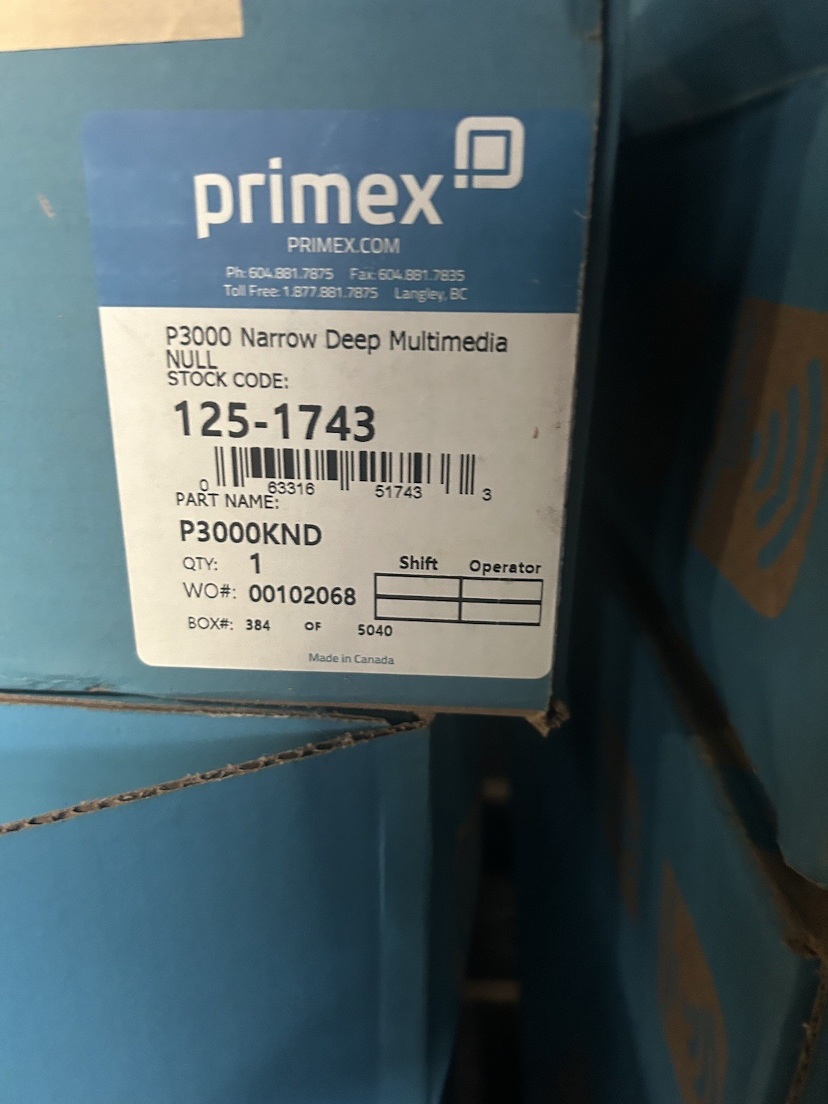 Primex P3000NDK, Narrow/ Deep Multi Media Wall Cabinet, Brand New
