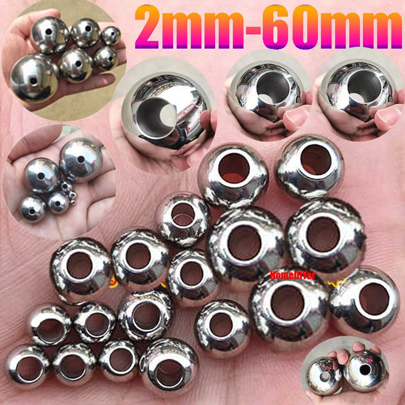 Dia 2mm-60mm Solid Stainless Steel Through Hole Balls Smooth Drilling Steel Ball