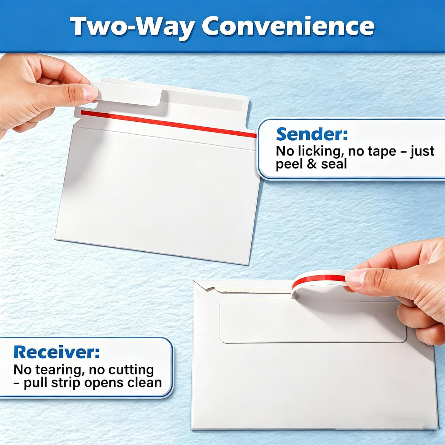Trading Card Mailing Envelopes, 7″ X 4.35″ Self-Adhesive Rigid Cardboard Mailers