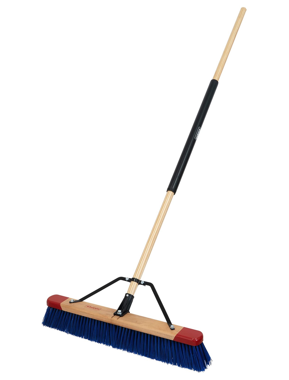Harper 24 Inch Push Broom Stiff Bristles Premium Heavy Duty Outdoor Wet/Dry