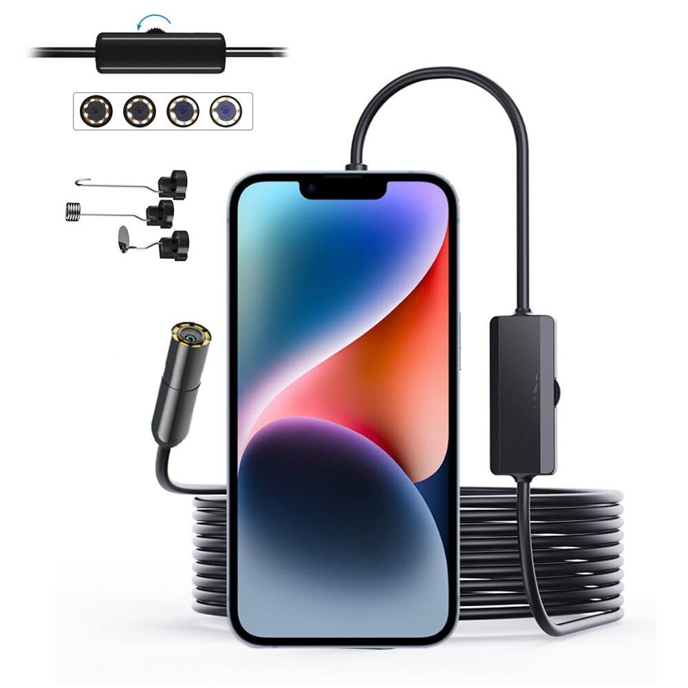 For Android Cell Phones iPhone iOS Endoscope Inspection Camera Snake Cam HD1080P