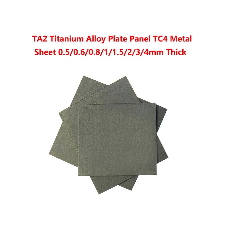 TA2 Titanium Alloy Plate Panel TC4 Metal Sheet 0.5/0.6/0.8/1/1.5/2/3/4mm Thick