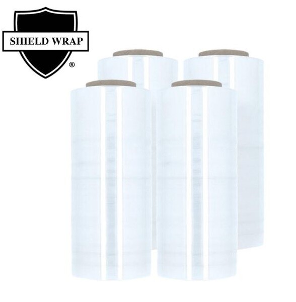 4 Rolls 18″x1000′ Stretch Wrap 120 Gauge Clear Cast Hand Cling Shrink Film