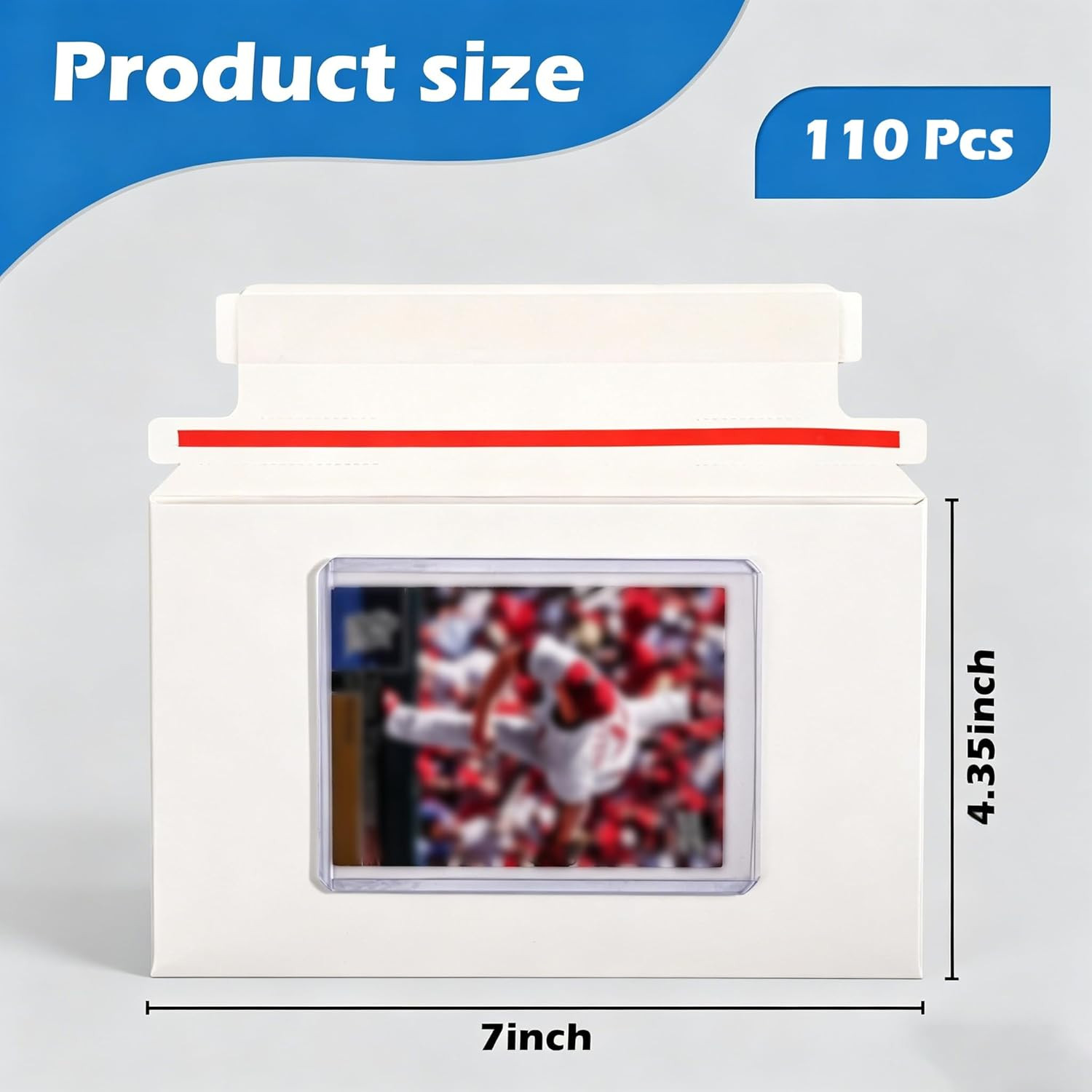 Trading Card Mailing Envelopes, 7″ X 4.35″ Self-Adhesive Rigid Cardboard Mailers
