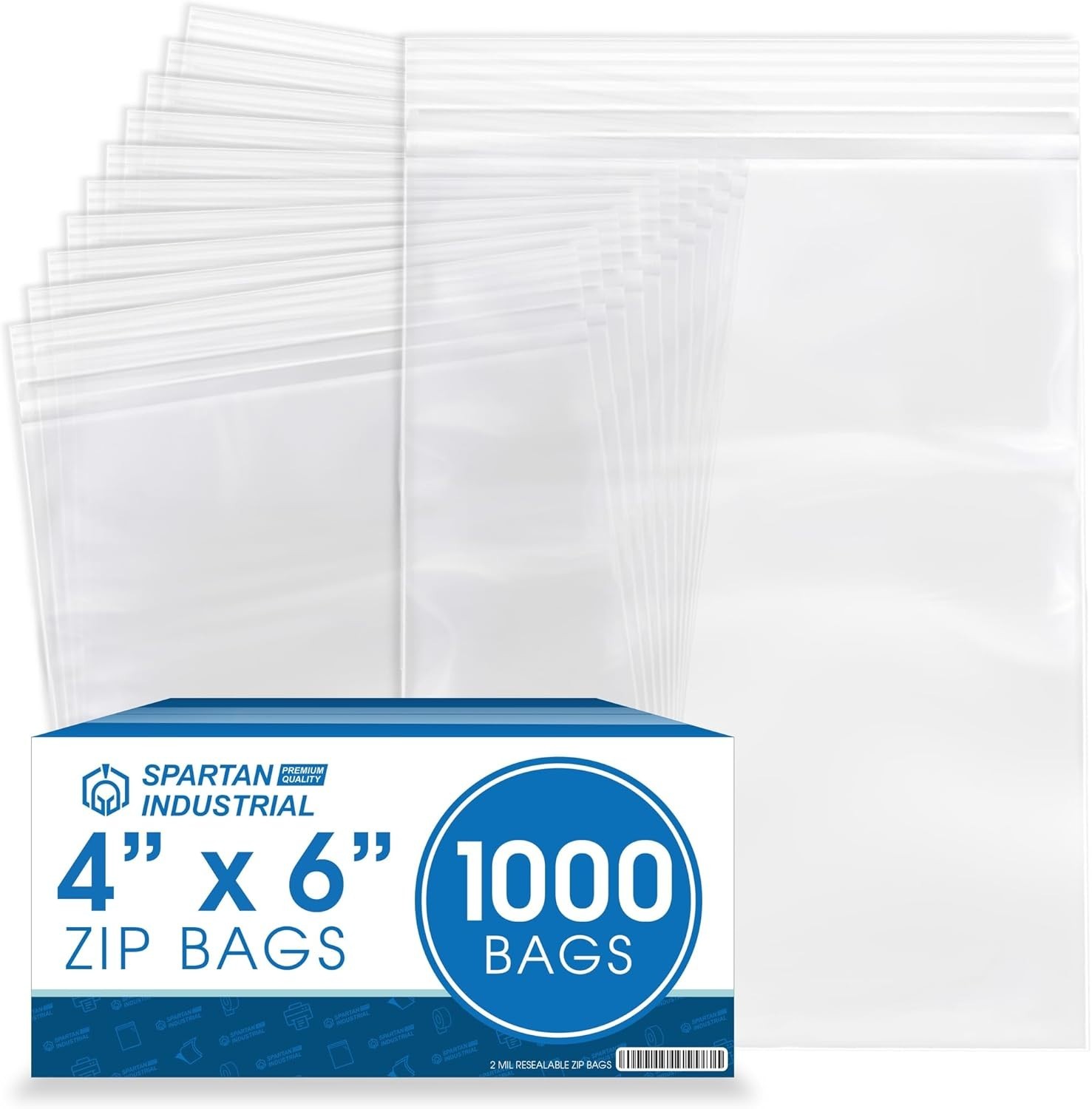 Resealable 4×6 Zip Plastic Bags – 1000 Count Clear Poly Bags