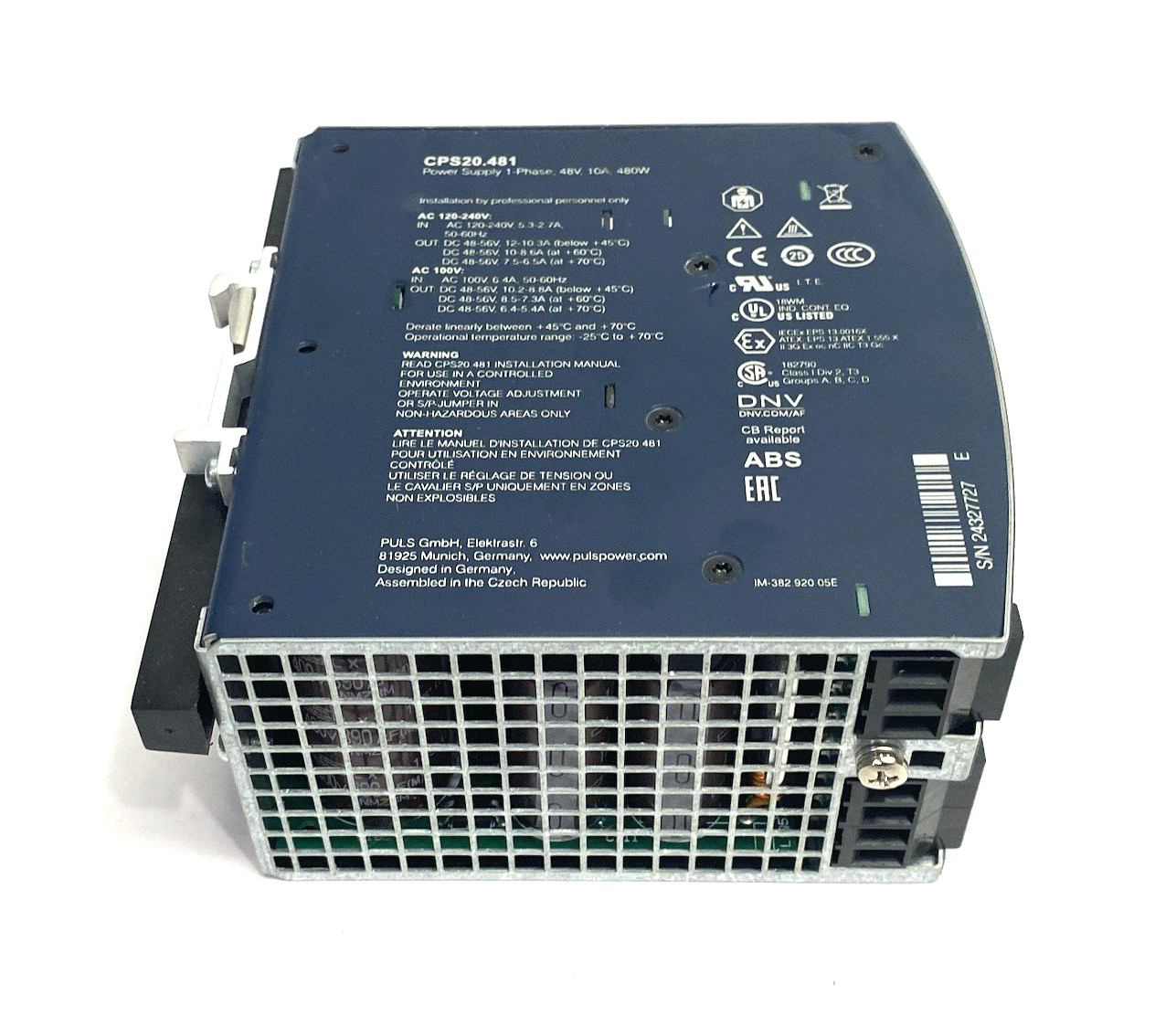 Puls CPS20.481 Single Phase Power Supply 10A 48V