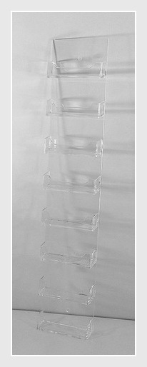 8-Pocket Clear Acrylic Wall-Mount Business Card Holder