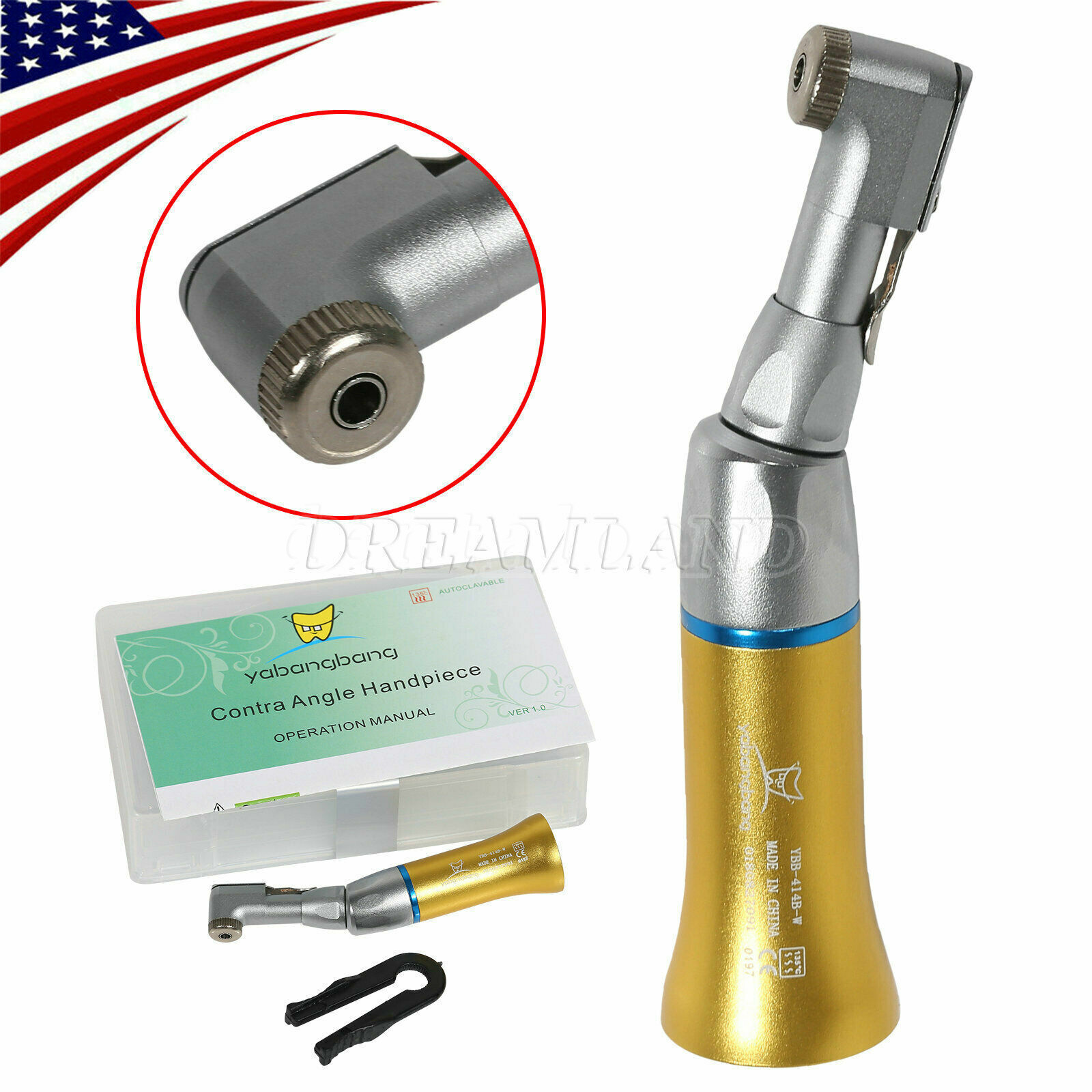 NSK Style Dental E-generator LED High/ Low Speed Turbine Handpiece Kit 4 Hole OR