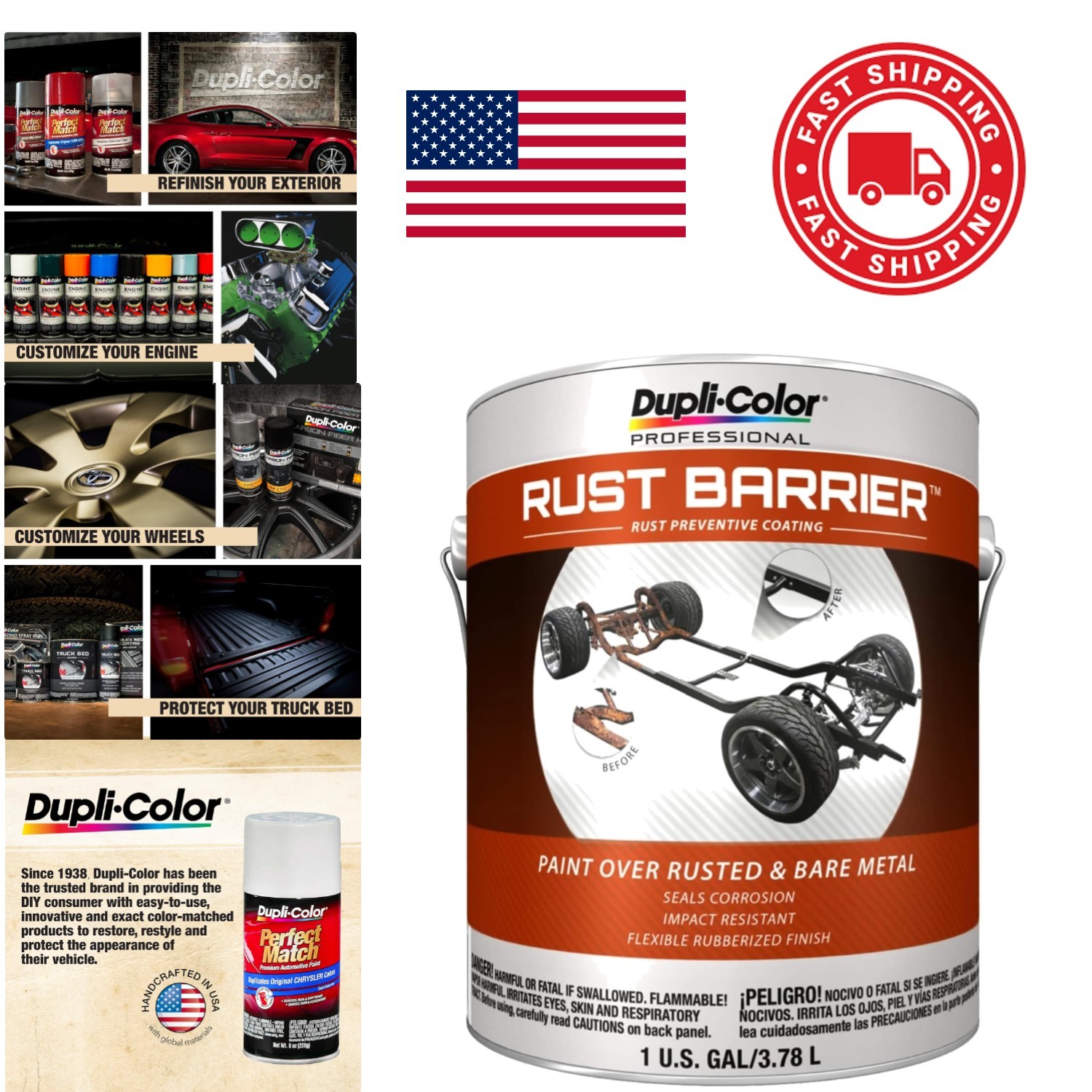 Rust Resistant Coating 1 Gallon Flat Black for Indoor and Exterior Application
