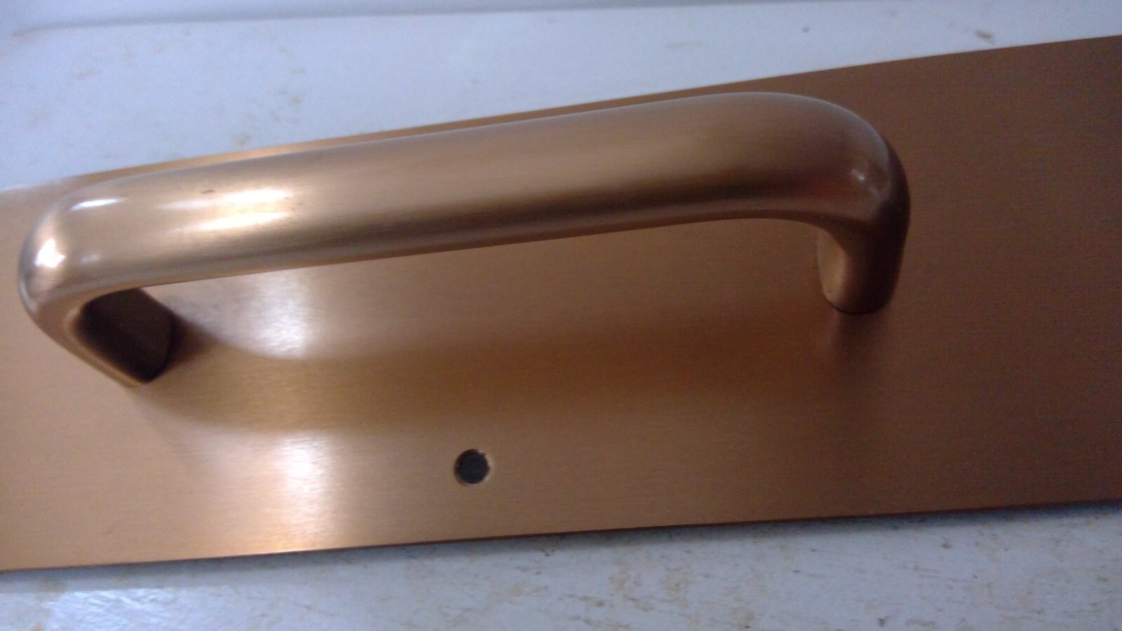 SOLID Satin BRASS Door Pull Plate Handle 14″ x 3-1/2″ w Back Plate