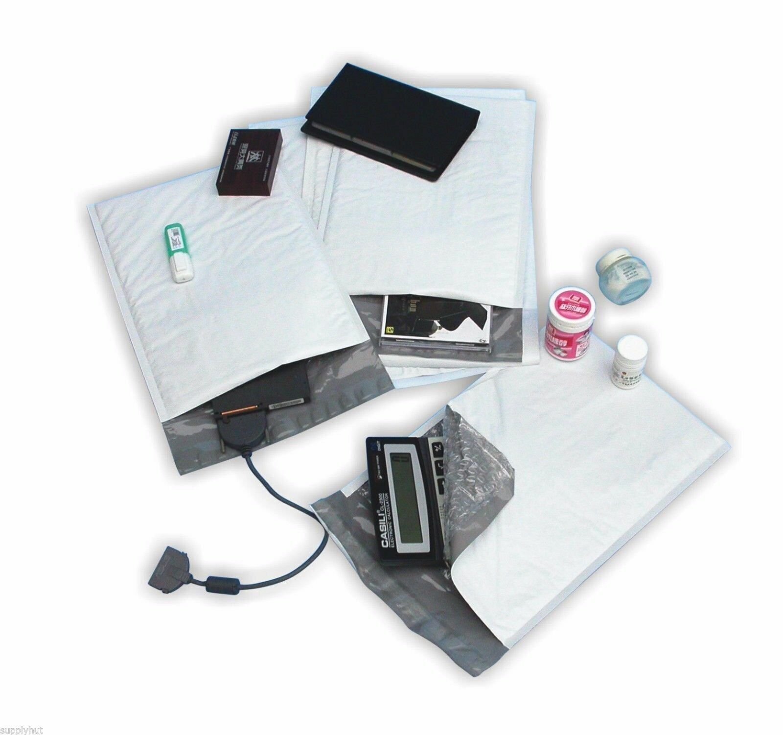 250 #000 4×8 Poly Bubble Padded Envelopes Mailers Shipping Case 4″x8″