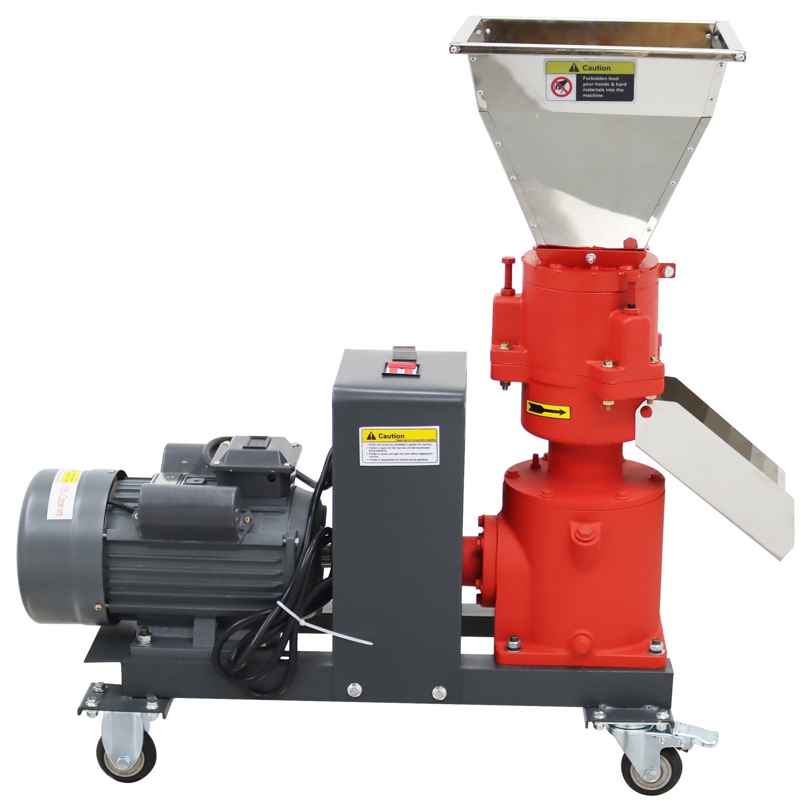 2.5mm Feed Pellet Mill Machine Feed Granulator 3 Head Press Roller 150KG/h 220V
