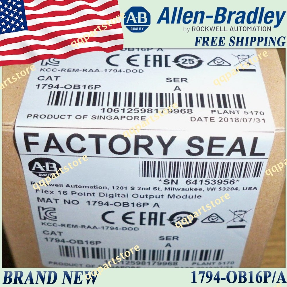 New in Box AB 1794-OB16P/A Digital Output Module 1794OB16P serA US Free Ship&Tax