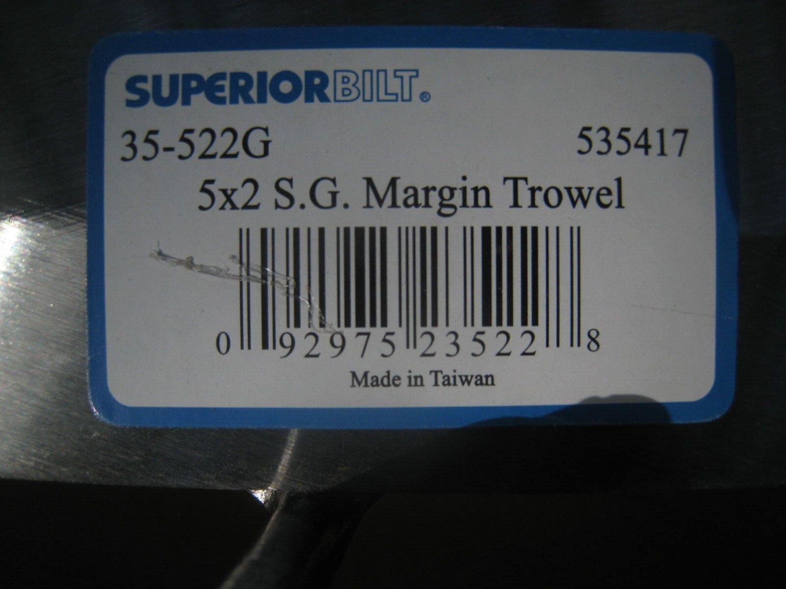 2 yes 2 SuperiorBilt ProBilt Series 5 in. x 2 in. Margin Trowel 35-522G #535417