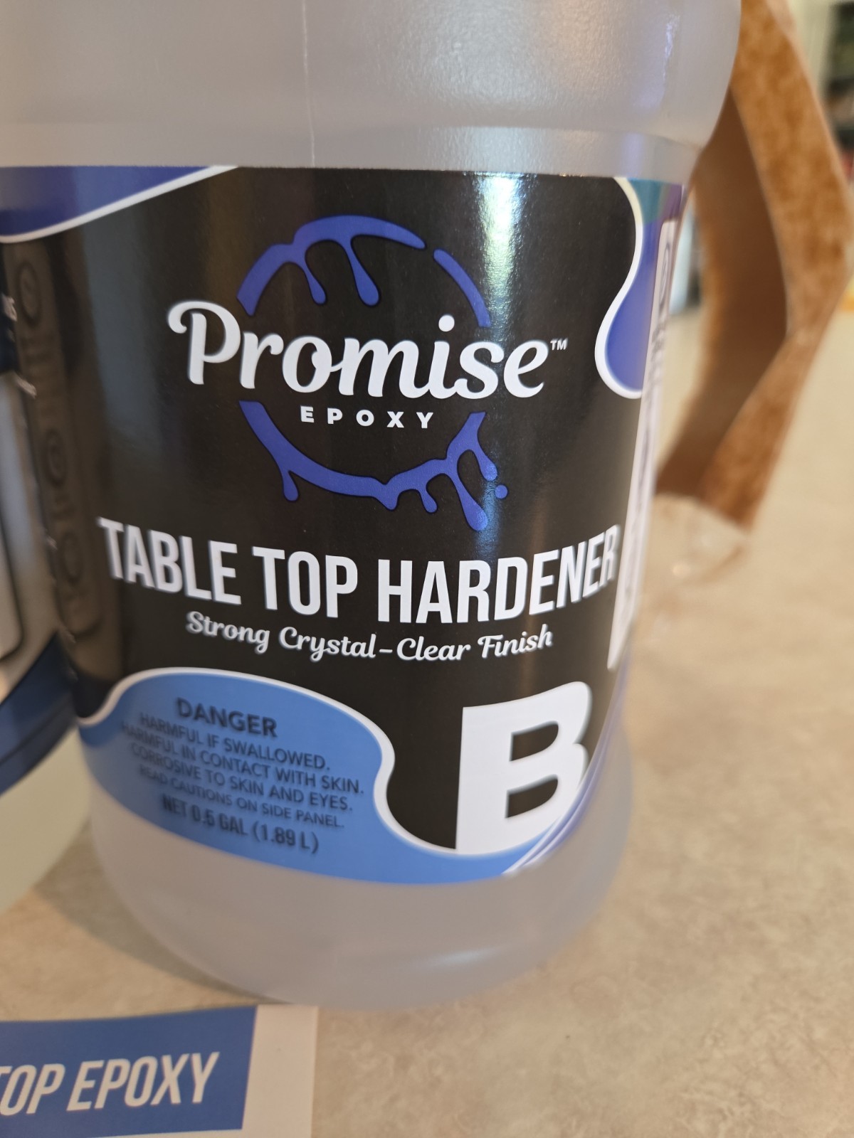 Epoxy Resin Promise Table Top 2-Part 1 Gallon High Gloss W/ Crystal Clear Finish