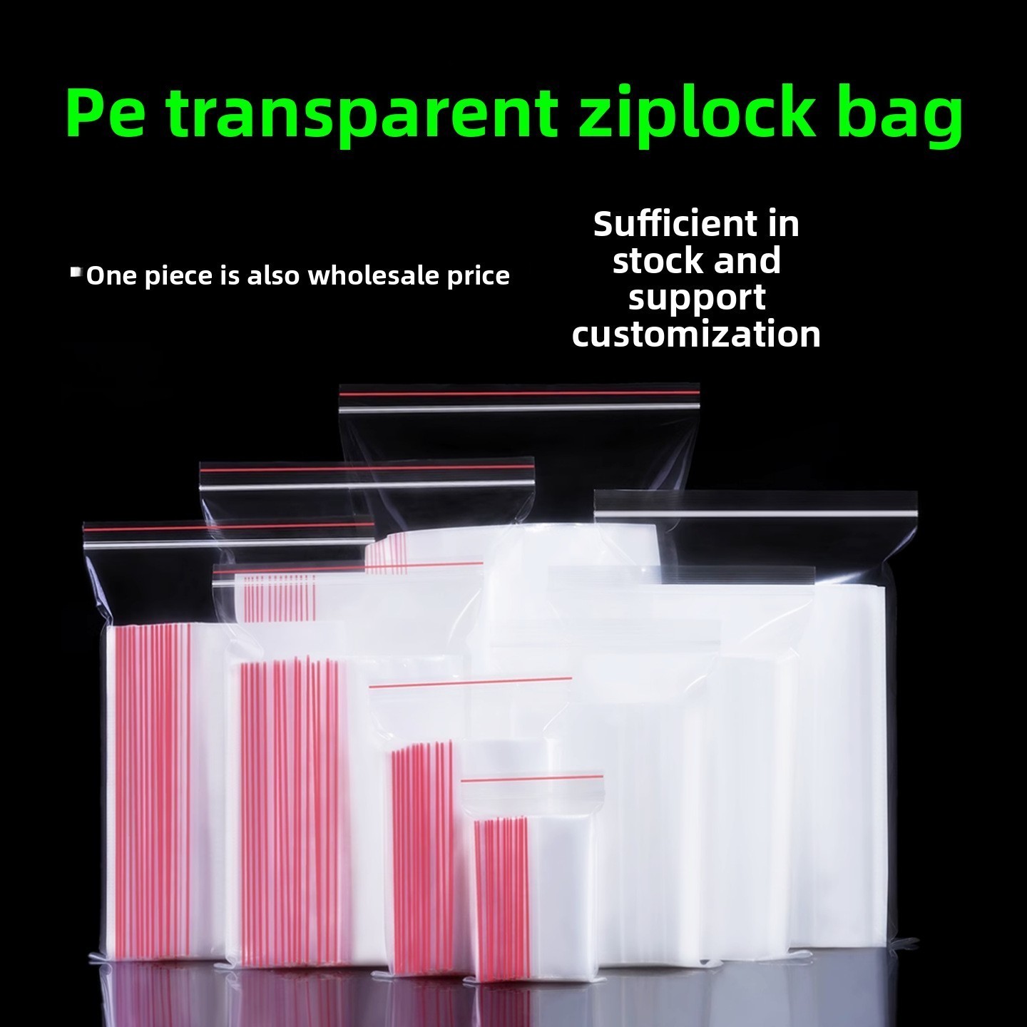 100-400 pcs 6″×9″ Strong Clear Reclosable Zip Plastic Lock Bags Poly Zipper UL