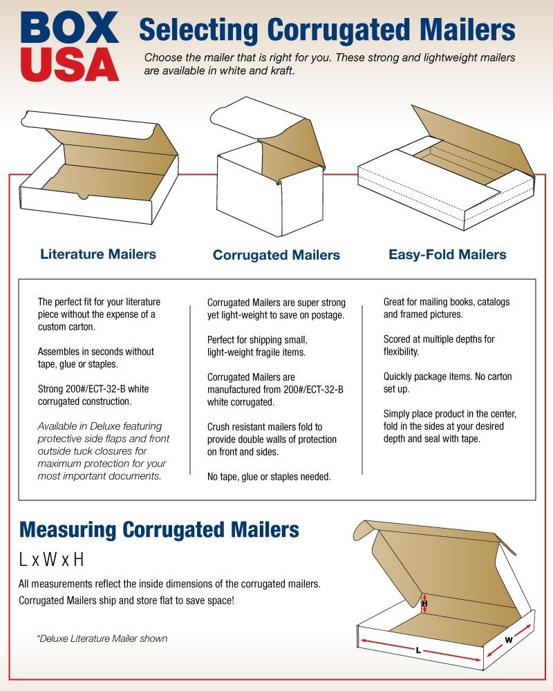 Lightweight 7″ x 4″ x 2″ Corrugated Mailers – Perfect for Safe Shipping 50-Pack
