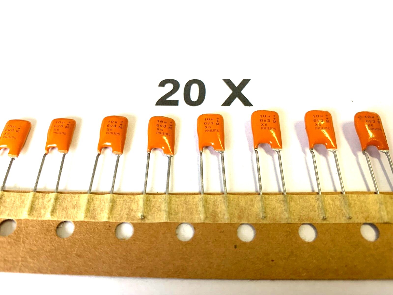 10uF, 6.3V, 20%, elko, long-life, 20000h/125°, low ESR, SAL-RP 122, 20 pieces