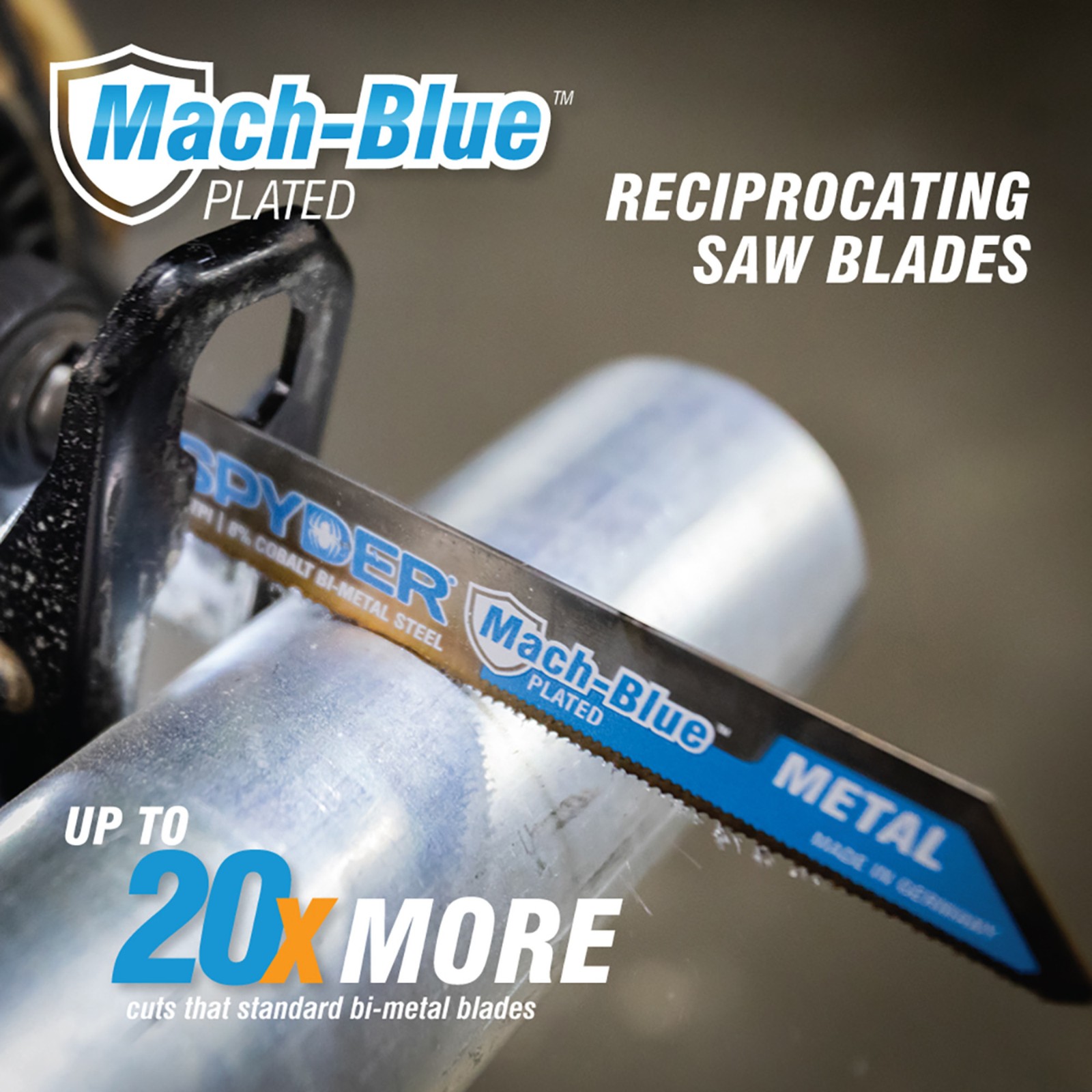 6 in 10-14TPI Reciprocating Saw Blade Mach-Blue (2-Pack) Spyder 200319
