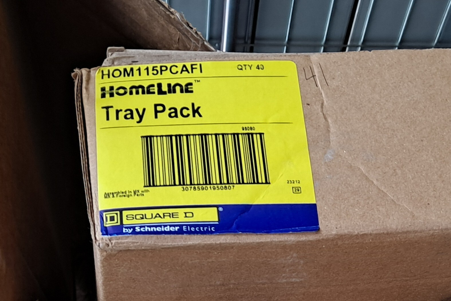 Square D HOM115PCAFI 1 Pole Circuit Breaker Arc Fault