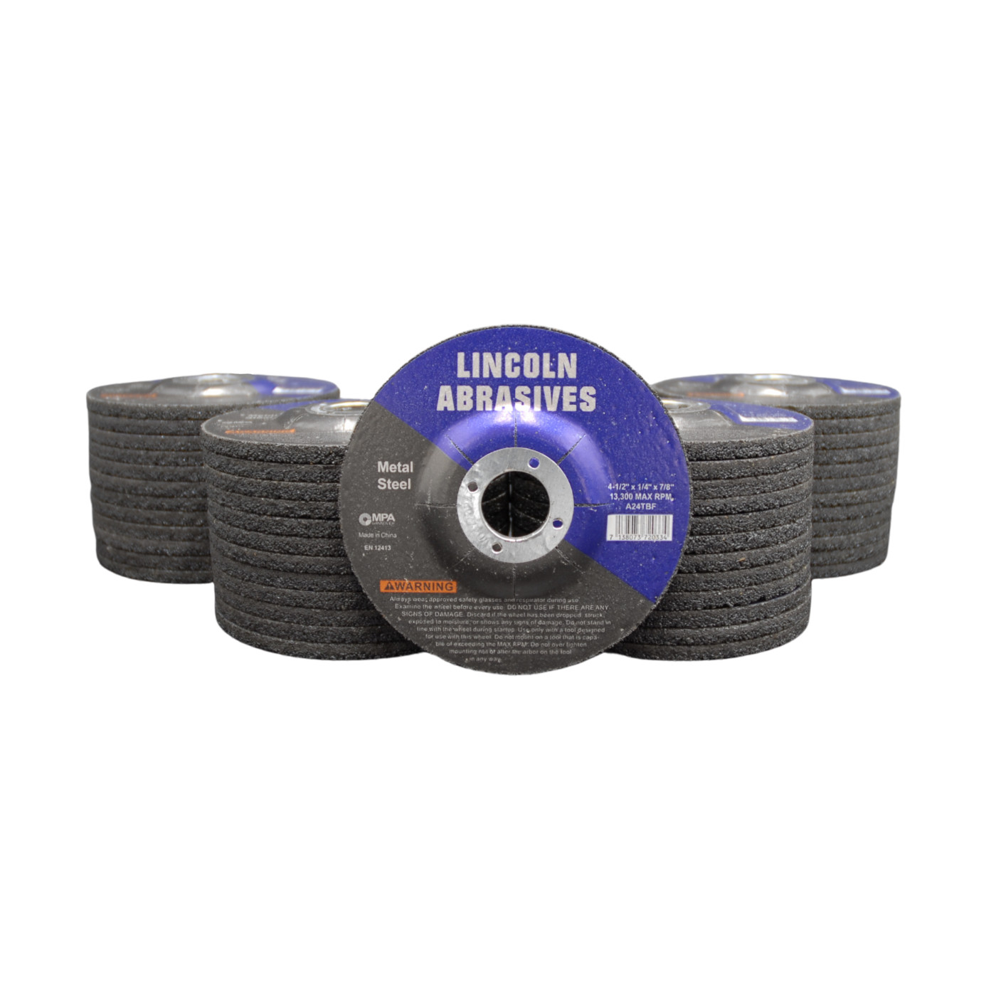 (50) Pc 4-1/2″ x 1/4″ x 7/8″ Grinding Wheels With Depressed Center For Metal