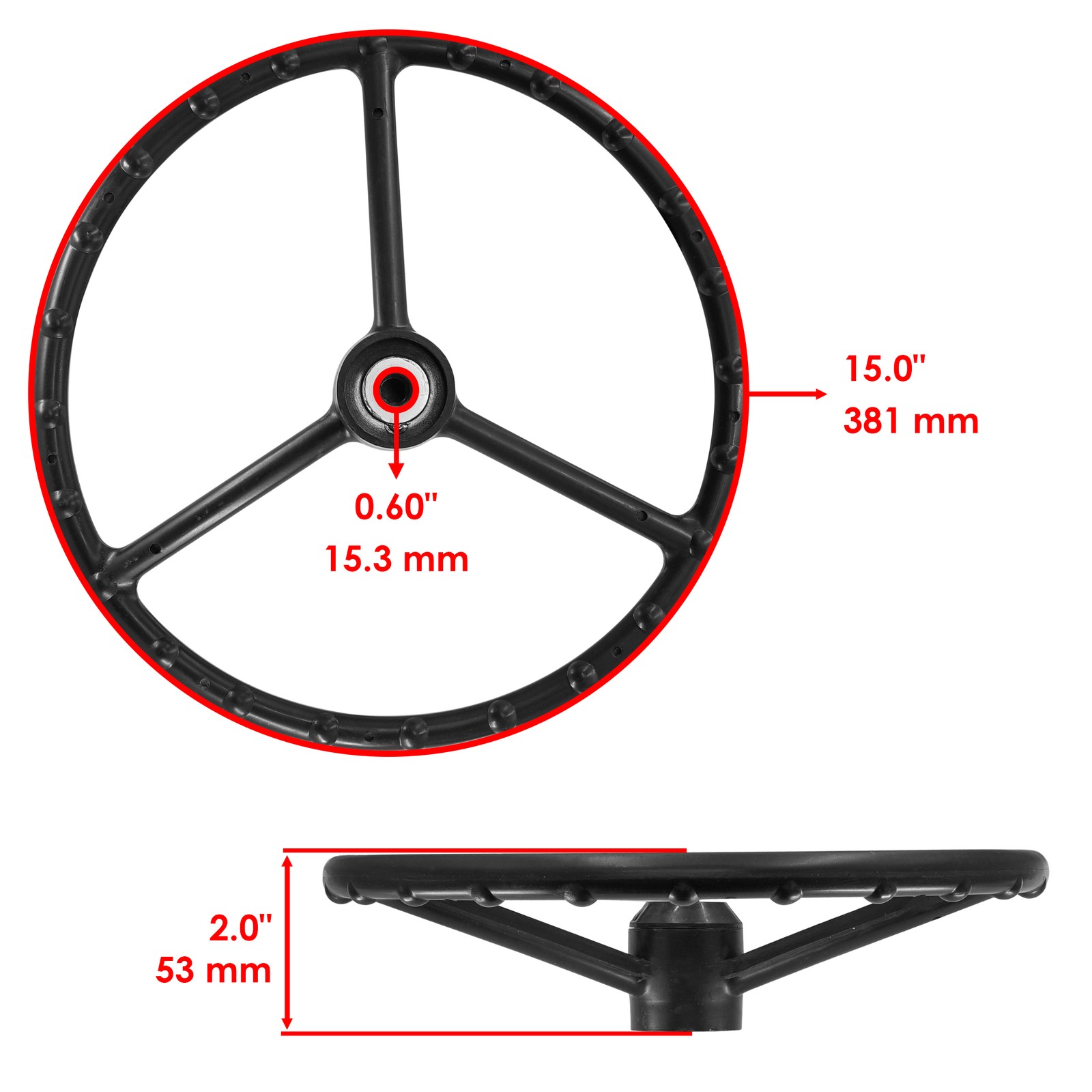 Steering Wheel For New Holland Tractor 1100 1300 1500 1700 2-Cyl 1979-1982
