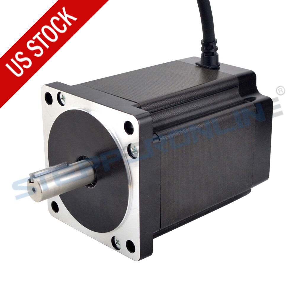 Nema 34 Stepper Motor 8.2Nm 114mm 6A 14mm Key-way Shaft 4 Wires CNC Lathe Router