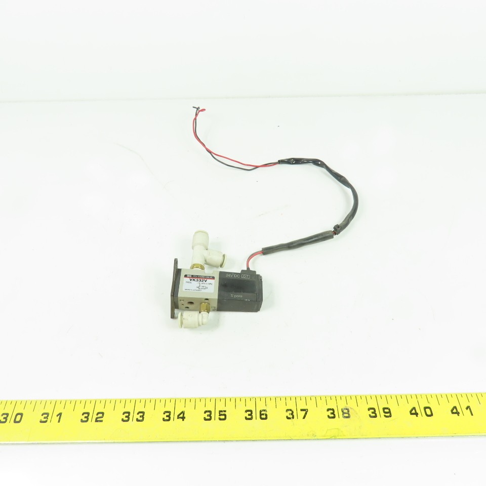 SMC VK332V Pneumatic Solenoid Valve 24VDC Coil 101.2kPa-0.1MPa 1/8″ NPT