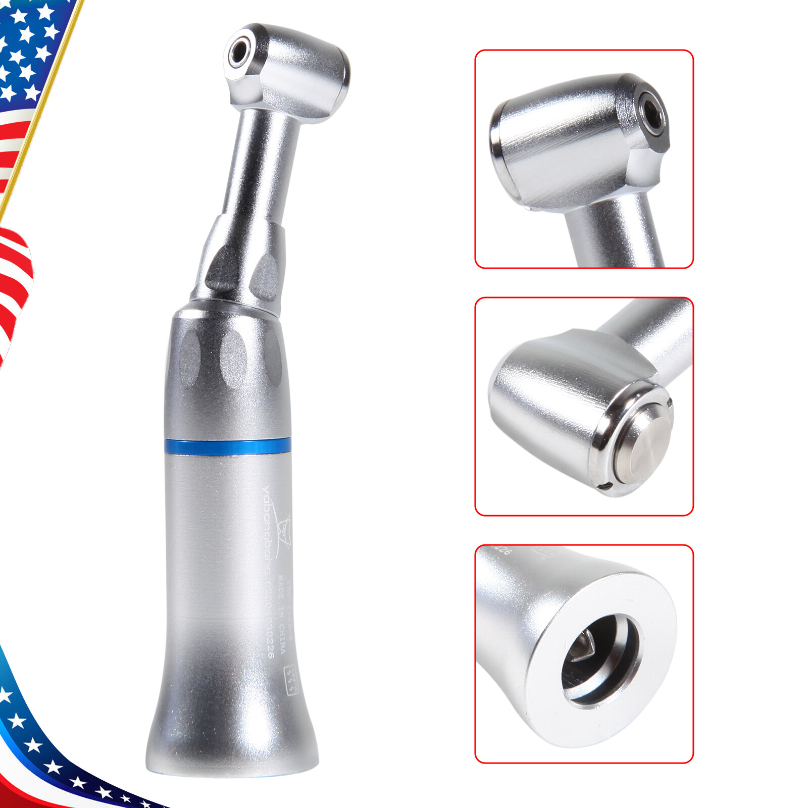 Dental Push Button Low Speed Contra Angle Handpiece Fit NSK E-type Motor YAD
