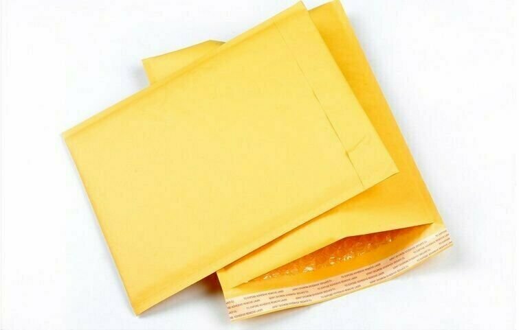 100 #00 5×10 Kraft Bubble Envelopes Padded Shipping Mailers 5″x10″
