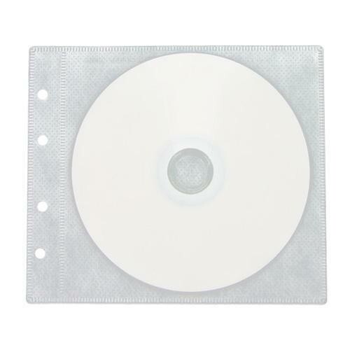 1000 Non Woven CD DVD White Color Double Sided Plastic Sleeve – HOLD 2000 discs