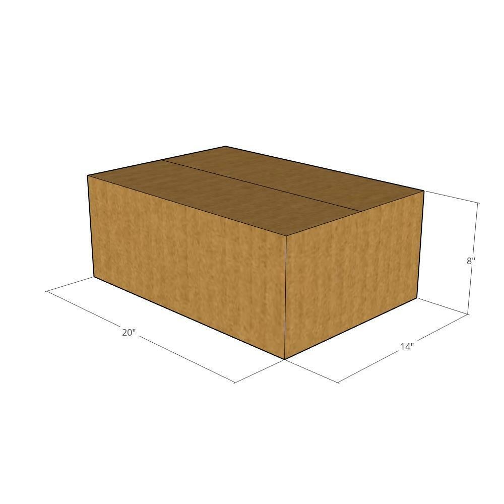15 20x14x8 Kraft Brown Corrugated Shipping Boxes 32 ECT Single-Wall New
