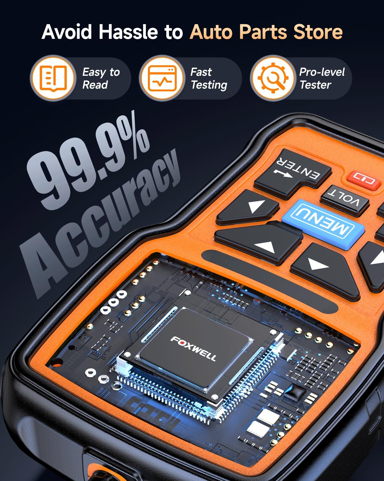 BT301 12V Car Battery Tester, Automotive Battery Analyzer Load Tester, Profes…