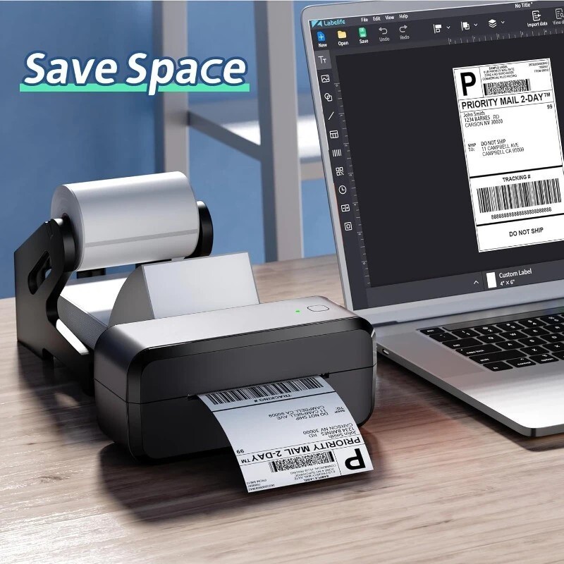 1000 Labels 4″ x 6″ Direct Thermal White Shipping Printing Labels 500 Per Roll