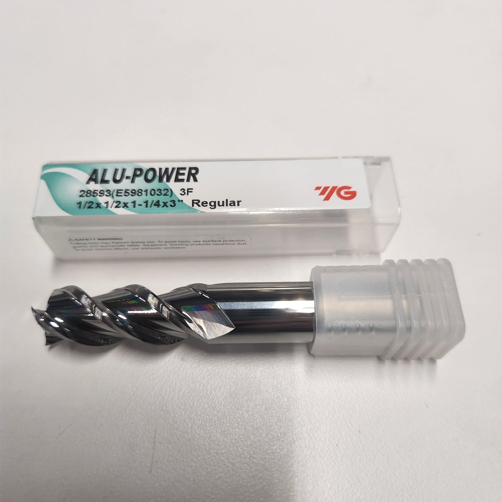 28593 YG-1 ALU-POWER 1/2″ DIAMETER 3 FLUTE 1.25″LOC X 3″OAL (1 piece)