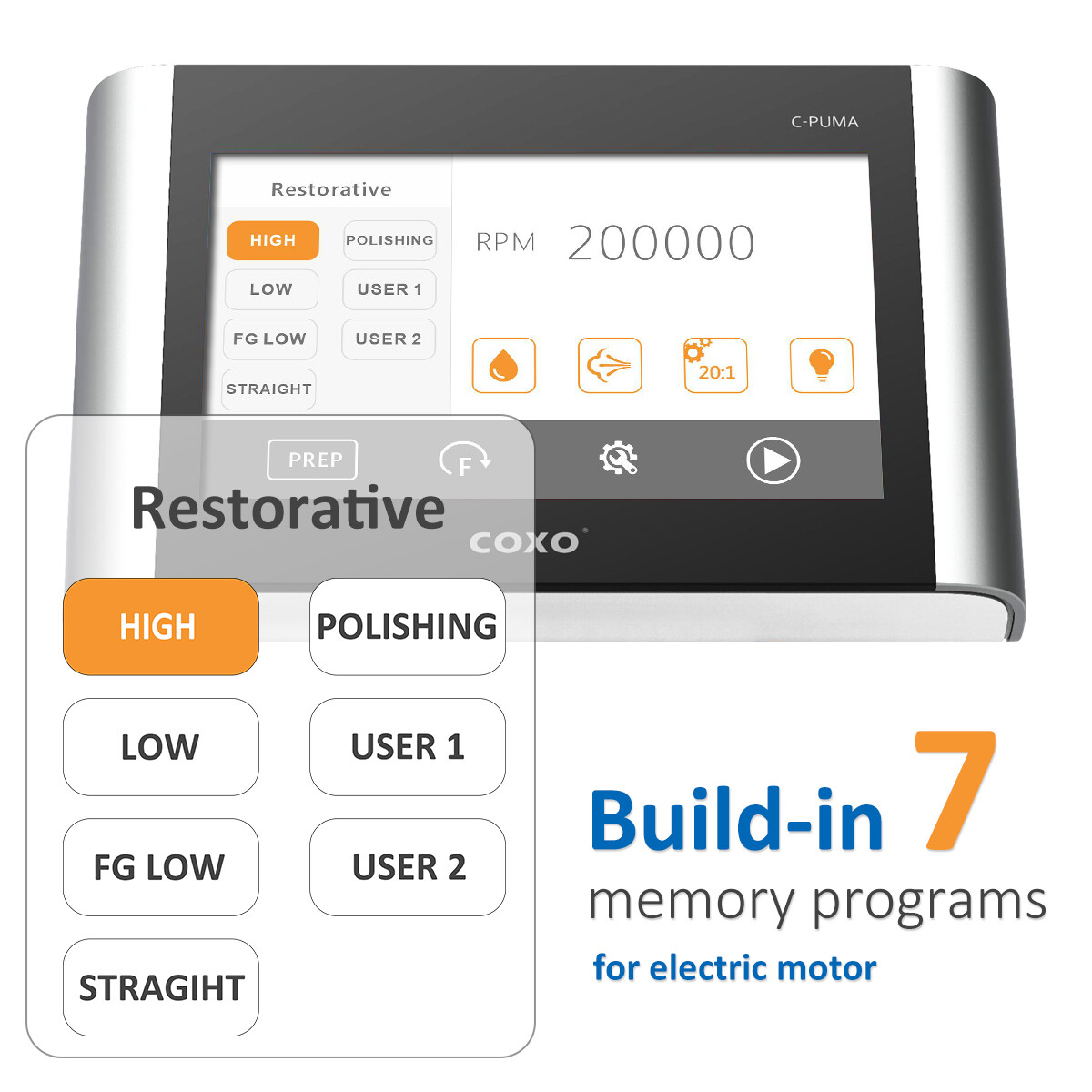 COXO C-Puma Master Dental Brushless LED Electric Motor with Endo Motor 2 in 1