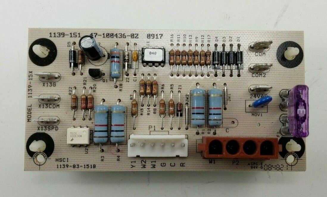 Rheem Fused Blower Control Board 47-100436-02 1139-151 1139-83-151B 1139-15X