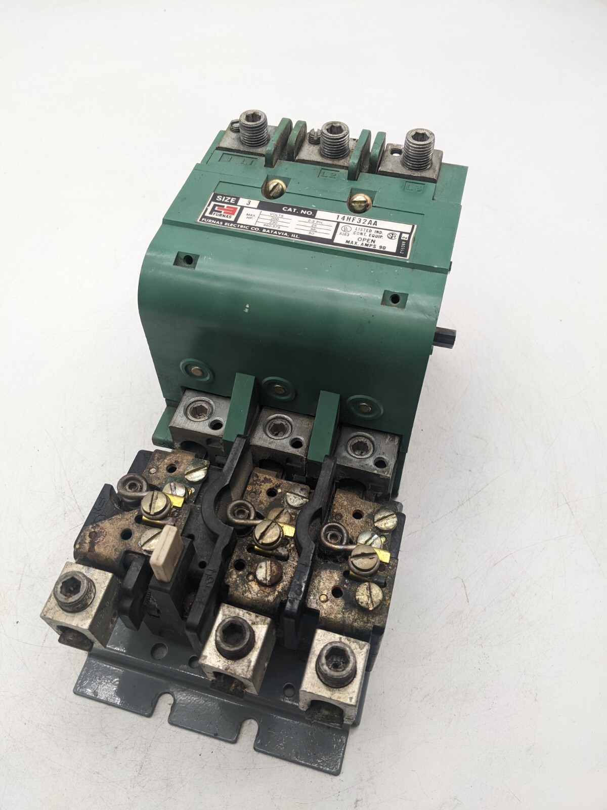 Furnas 14HF32AA NEMA Size 3 90 AMP 600 Volt 50-HP 110-120V Coil Motor Starter