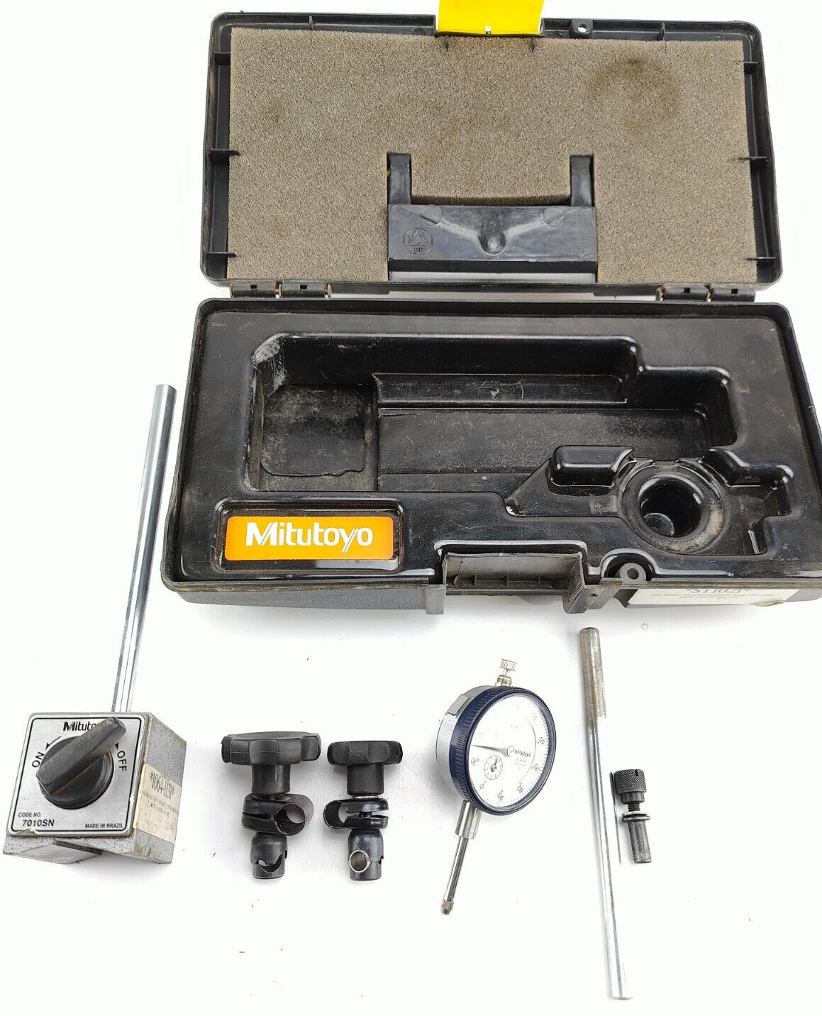 Mitutoyo 7046PCK Kit With Plastic Case Includes 2416S Dial Indicator & 7010SN
