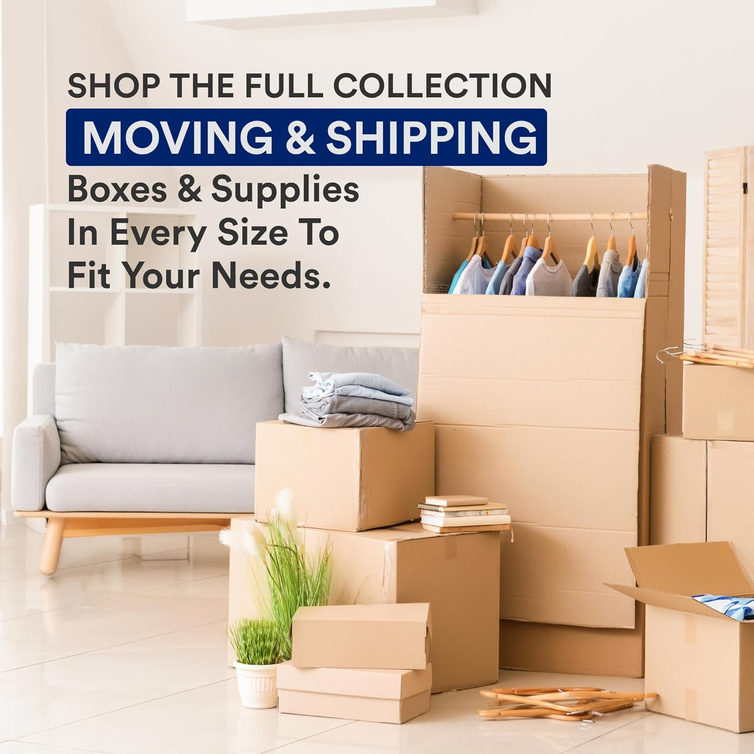 Moving Boxes Medium 18″L X 14″W X 12″H 10-Pack | Corrugated Cardboard Box for Sh