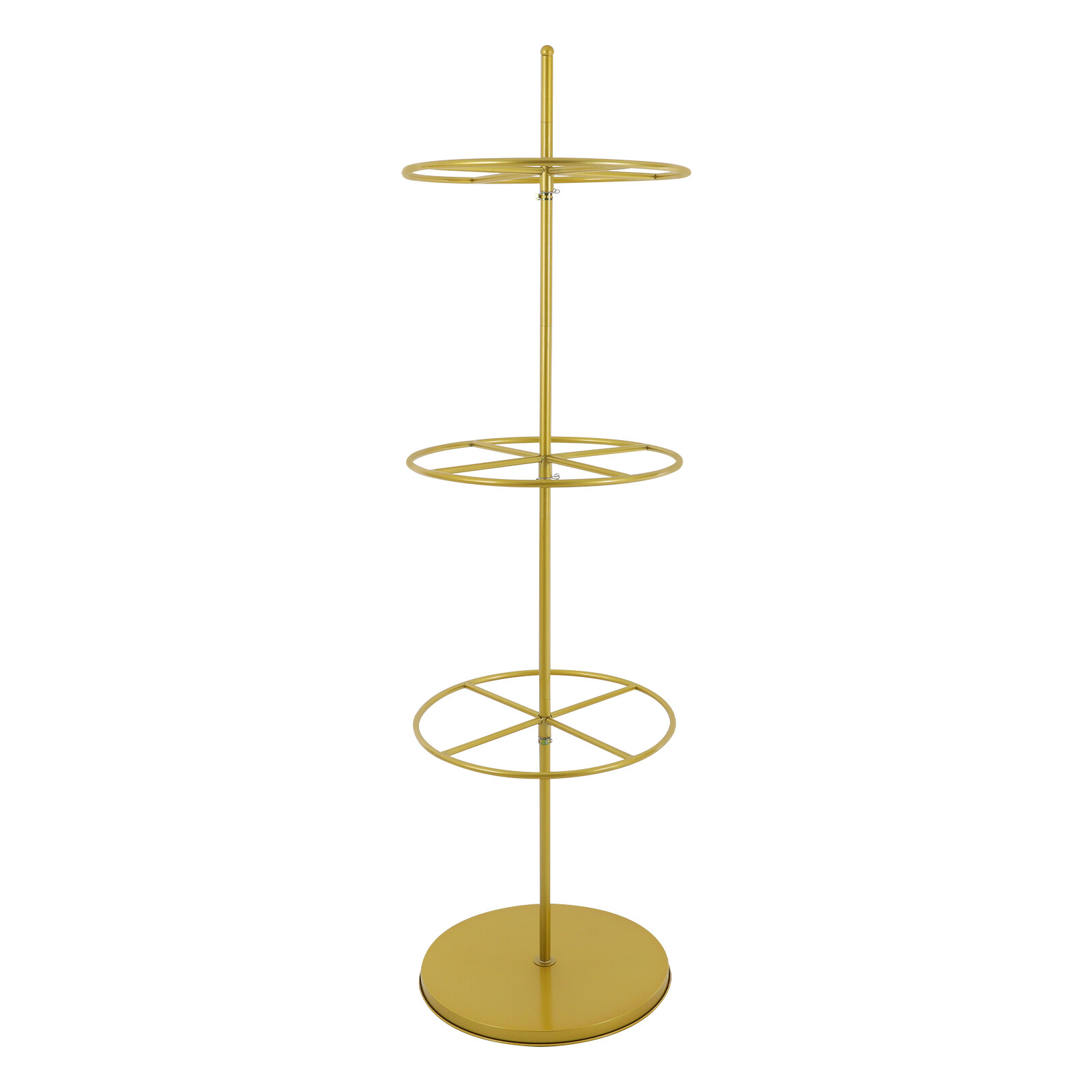 3-Tier Rotatable Round Display Rack for Clothing – Metal Clothes Organizer