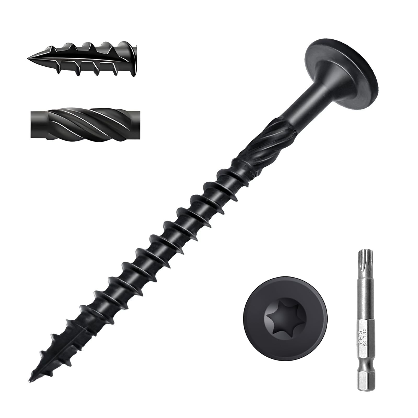 3 Inch Deck Screws 50 Pack Heavy-Duty Rust Resistant Timber Screws