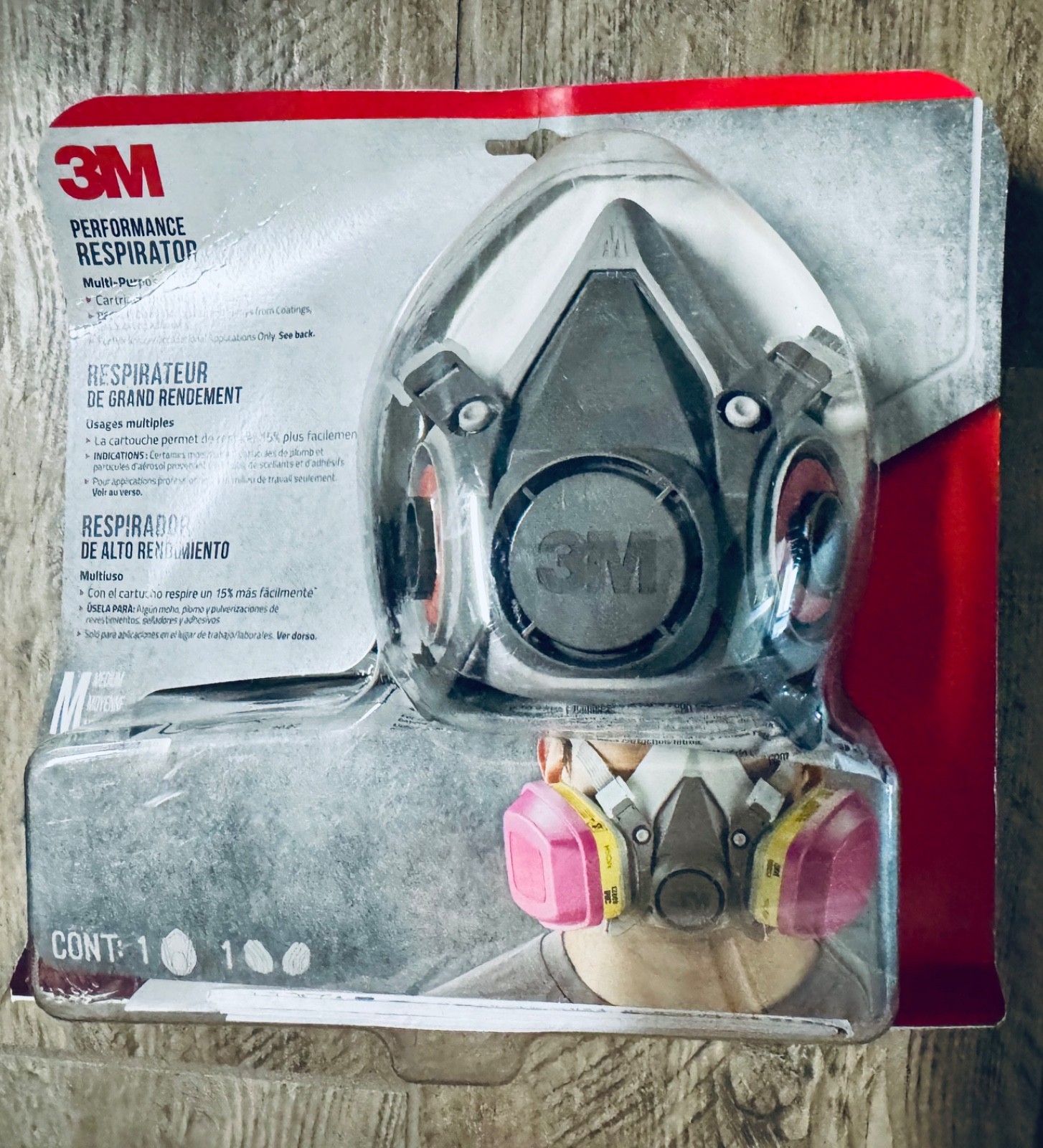 3M Respirator Size Medium With 2 60923 P100 Cartridges Use By 09/2027