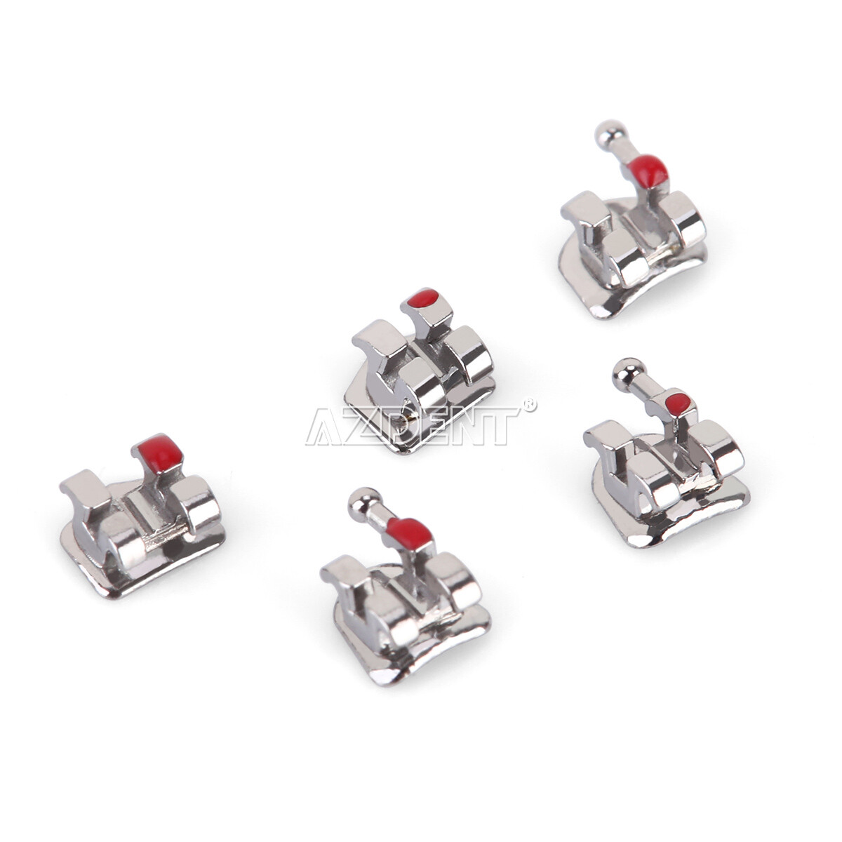 AZDENT Dental Orthodontic Brackets Braces Metal Standard Roth Slot.022 Hooks 345