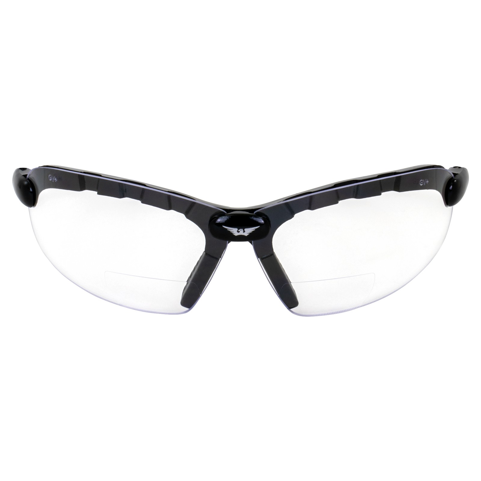 GLOBAL VISION C-2 BIFOCAL SAFETY GLASSES BLACK FRAMES 2.0 CLEAR LENS