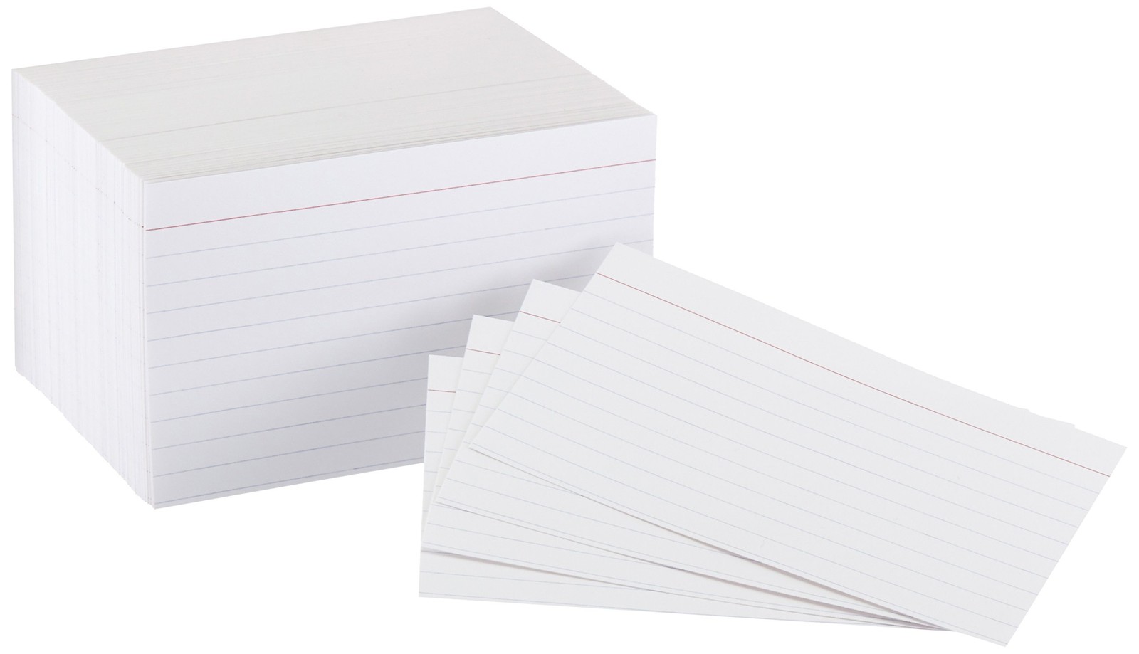 Amazon Basics Heavy Weight Ruled Index Cards for 100 Count (Pack of 3), White