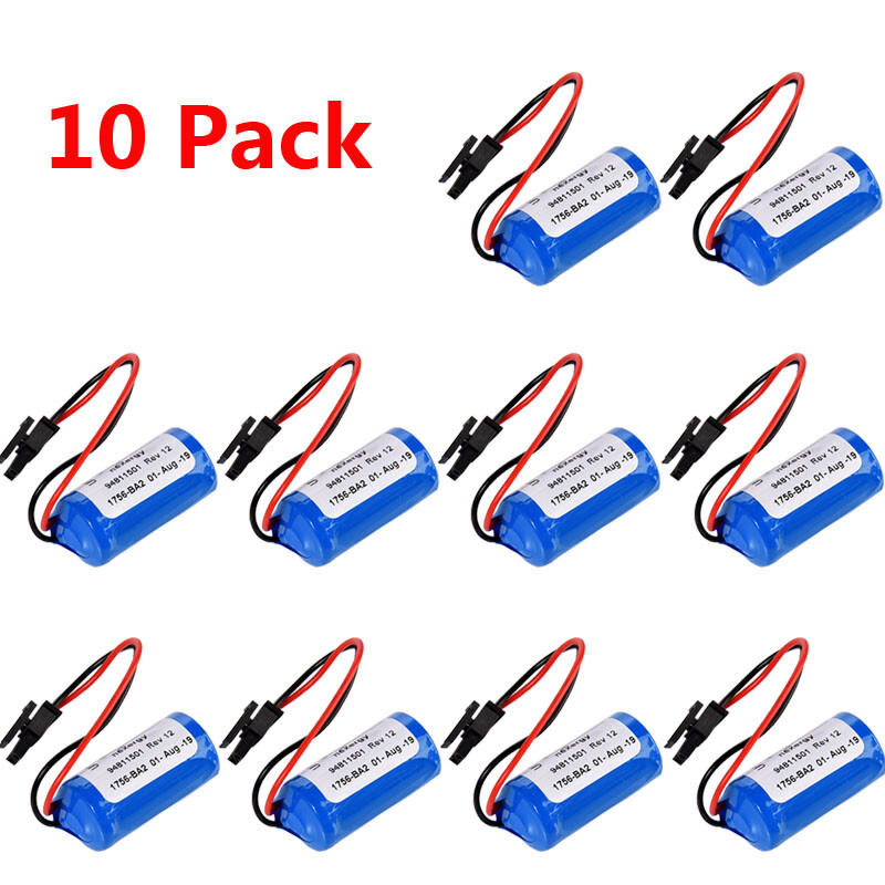 10x 1.2Ah Replace PLC Battery for 1756-BA2 BR2/3A-AB 1745-B1 3.0V